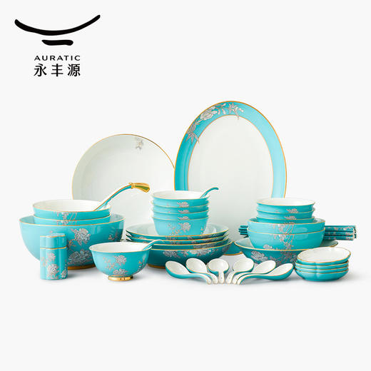 【6F】国瓷永丰源 水墨牡丹51头餐具（8人位） 商品图1