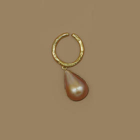 订购10周到｜Pach Pearl-Mabe Dangling-裸色 马贝珍珠 吊坠 开口 戒指［瑞士设计师］