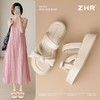 ZHR则则法式蝴蝶结厚底沙滩鞋2025新款外穿一字拖鞋银色凉鞋 商品缩略图5