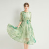 丁摩 真丝连衣裙优雅夏季女装高级感新款收腰气质时尚桑蚕丝女长裙5ZF-065 商品缩略图2