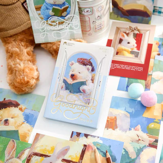 纸先生原创明信片素材手写简约卡片可爱文艺留言周边原创明信片/盒30张入/图案随机发货 商品图0