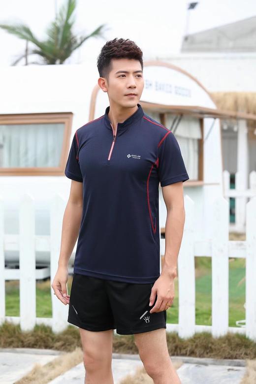 丁摩 立领速干衣短袖女弹力薄款透气快干衣跑步运动徒步户外登山半袖5ZF-2102 商品图8