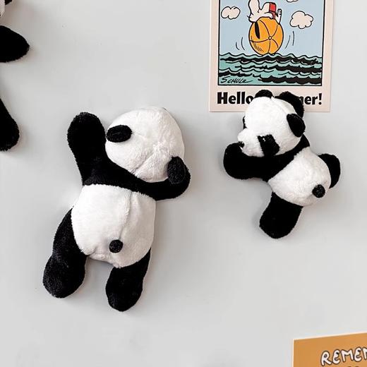 【毛绒熊猫冰箱贴】卡通熊猫可爱创意便利贴特色旅游纪念品 商品图0