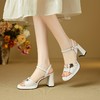 【预售5天】欧美性感超高跟露趾凉鞋女夏新款时尚豹纹粗跟罗马鞋JGGXY&J107-4 商品缩略图3