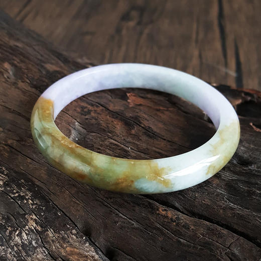 【天然正品】天然细腻无裂纹特色福禄寿糯种58.5号翡翠手镯080425AH65 现售价：2380 商品图3