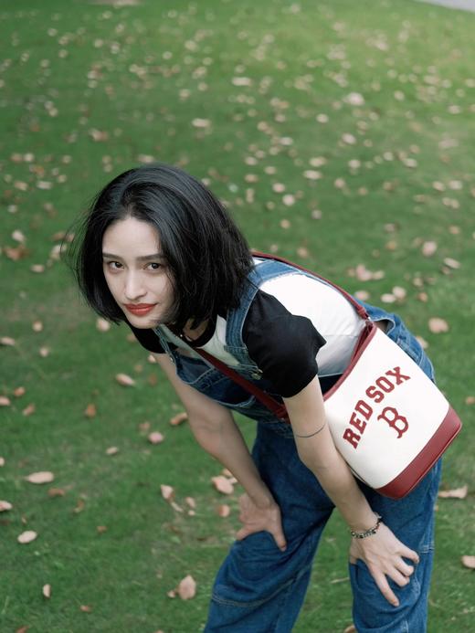 严选 | MLB休闲帆布水桶包 深奶油&酒红/深奶油&黑色/靛蓝色 22*14*24cm 商品图6