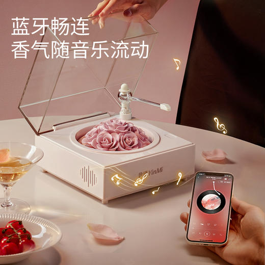 520礼物香薰瓷花唱片机摆件情人节送女朋友生日新婚乔迁礼 商品图1