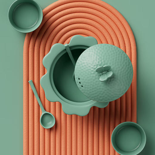 IBF艾博菲艾博菲小菲SOFEE锤纹釉彩陶瓷套装_整套【K】 商品图1