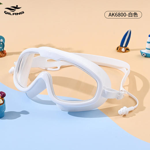 【高清防雾，新升级大框泳镜！】泳镜女生 高清防水防雾连体耳塞 男士一体大框 成人游泳潜水训练眼镜-QQ 商品图10