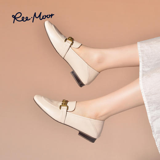 REEMOOR睿慕牛皮擦色链条乐福鞋 商品图12