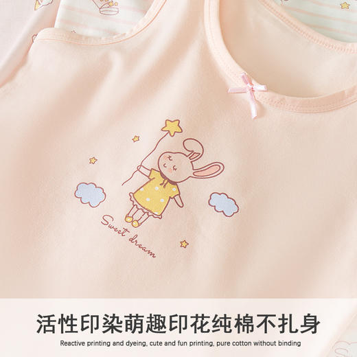女童小背心儿童宝宝内穿纯棉a类棉软吊带内衣发育期中小童大背心HLY 商品图2