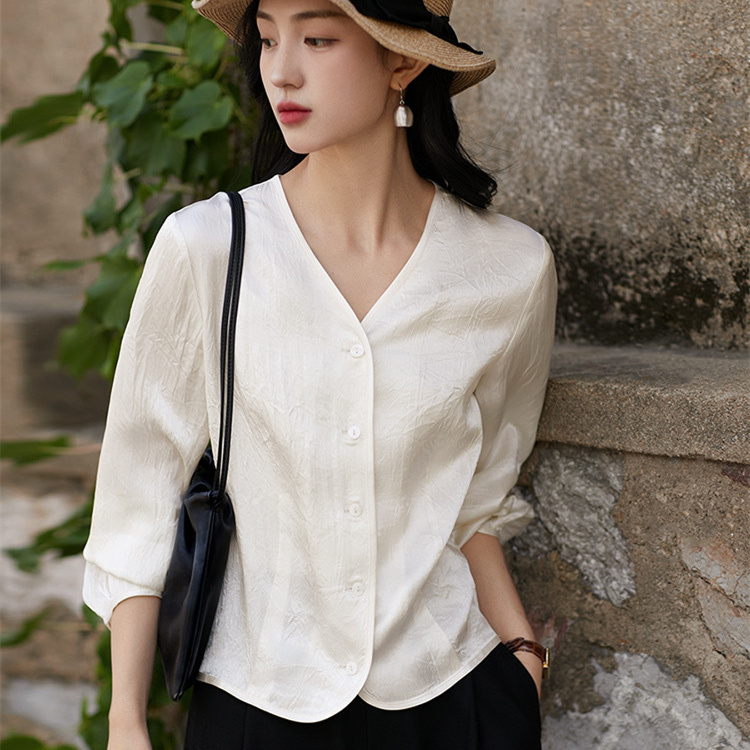 ORIGNAL&CO | 三醋酸不规则龟裂纹新中式系列衬衫/小外套 缎光感醋酸 丝滑垂顺 上身一眼贵！