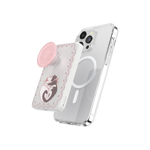 【磁吸充电宝】小猫相拥·MagSafe充电宝 OTHER配件 Power充电宝系列 甜 白色 猫 卡通 商品图3