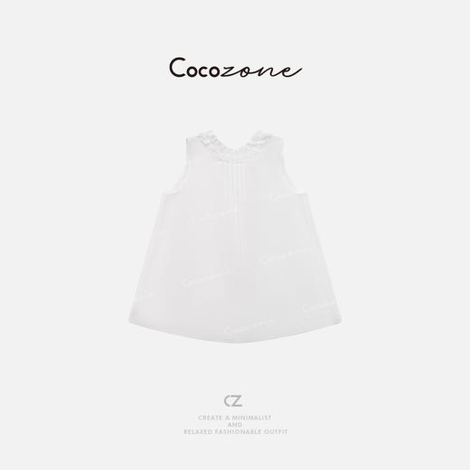 COCO ZONE 刘一一 【100棉】小众花边V领别致马甲CD2A0737 商品图1