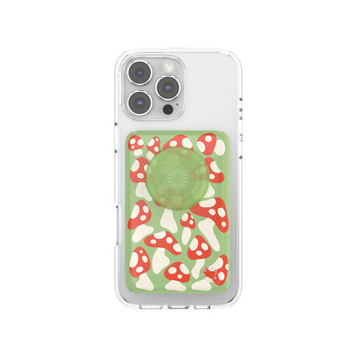 【磁吸充电宝】蘑菇森林·MagSafe充电宝 OTHER配件 Power充电宝系列 植物行者 绿色 植物花卉 拼贴 商品图3