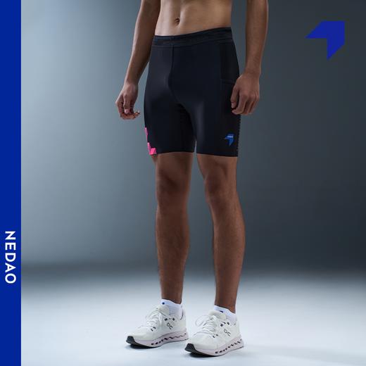 内道灵动力印花收纳四分防滑紧身裤弹力平纹女款跑步训练运动 商品图3