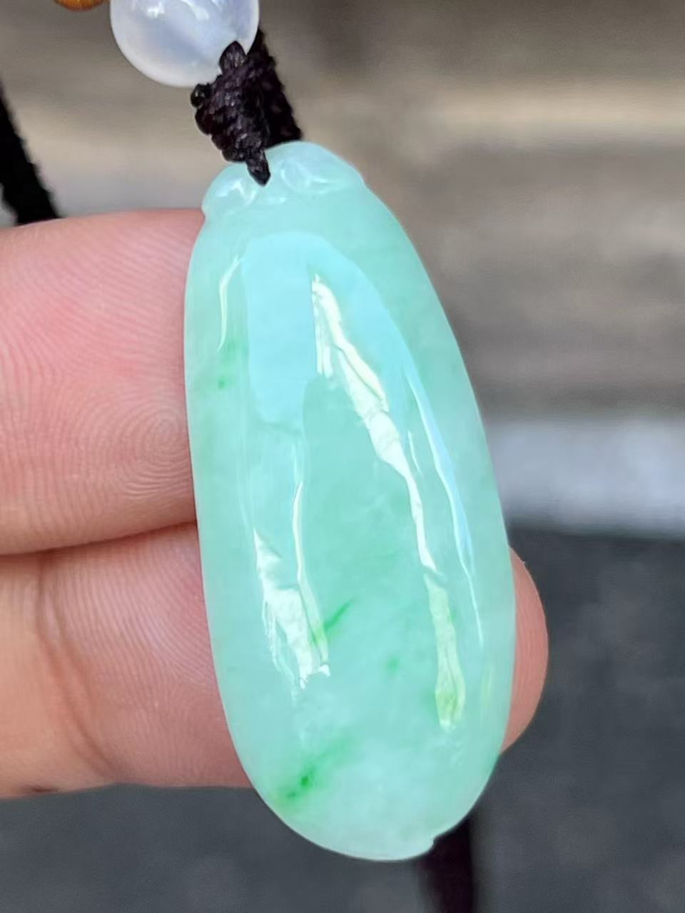 【云意轩翡翠】编号：6645 糯冰绿底翡翠福瓜  天然翡翠 附证书