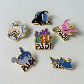 PADI Gear 海洋生物金属徽章
