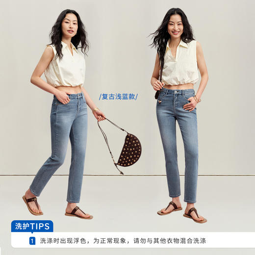 【九分紧身铅笔裤】simplepieces秋冬款SPS牛仔裤女显瘦直筒裤 商品图1