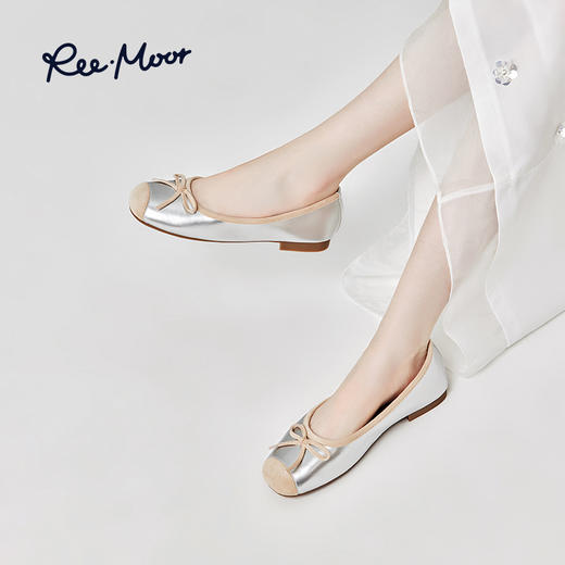 REEMOOR春夏新款小香风圆头平底鞋 小香风蛋卷鞋 商品图2