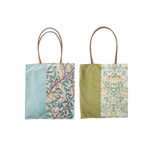 V&A博物馆 工艺美术系列 玫瑰 石榴 轻便拼接单肩包 商品图4