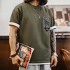 工装优选美式复古军绿色口袋T恤山系纯棉针织日系重磅短袖男款夏 商品缩略图4