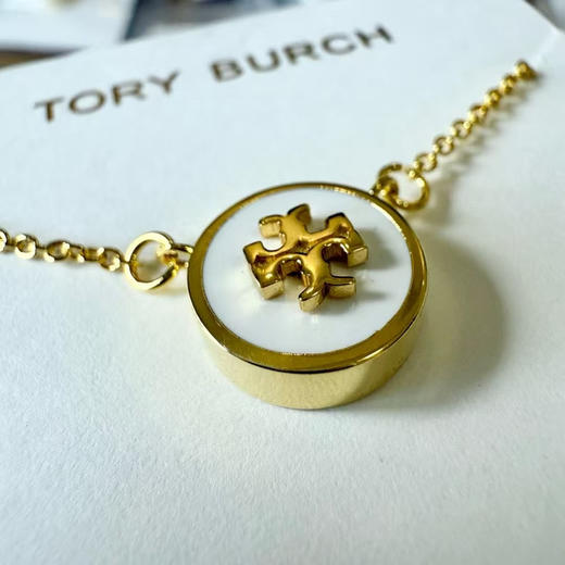 2025 绝对的大爆款 外贸原单 TB/托尼博奇项链
38cm长 铜镀金➕松石材质 
珠海代工厂出货，两个颜色：黑色 白色 商品图6