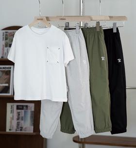 🌟【品牌直发】RUNRUNGO夏季夏季速干休闲套装🌈runrungo瞬吸🧽【宣纸裤】·10min⏰️速干·抗菌，滴水速吸，10分钟自然速干， 面料自带透气小孔