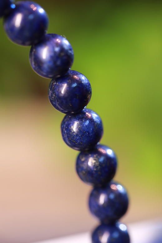 青金石单圈手串配白水晶 珠型0.8【器悟雅玩】 商品图1