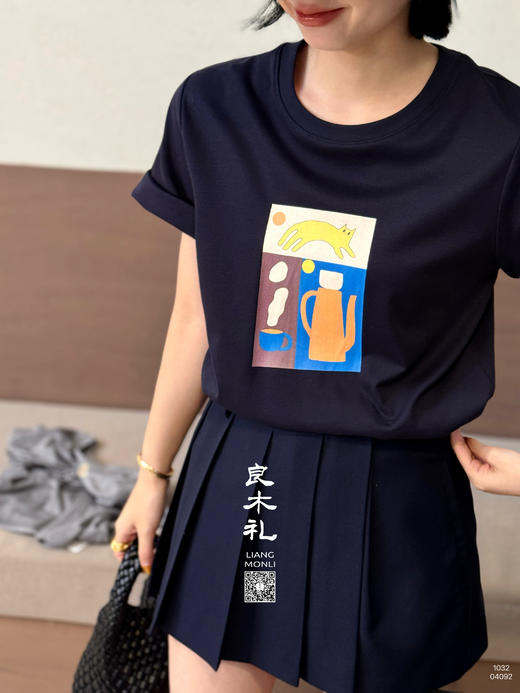 【部分现货】良木礼猫咪短袖（1032） 商品图1