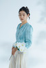 荷言HEYEN 清姝 雨打寒竹金通织金正绢真丝上衣蓝色复古优雅高定系列 商品缩略图3