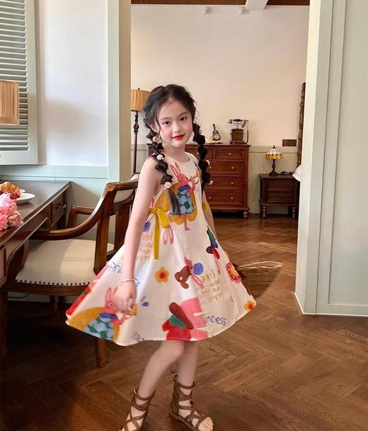 🌿夏日甜心必备穿搭❗️甜过初恋💕110-160码！【吉米故事▪️趣味涂鸦背心裙】被女儿穿去幼儿园追着要链接的小兔连衣裙🔥 超美的油画风 商品图2