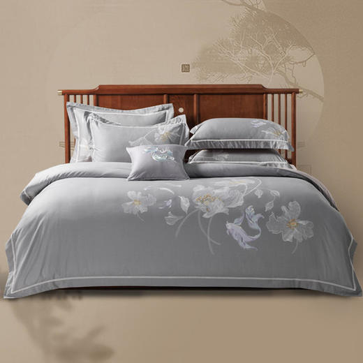 多喜爱IP款 山海经60S贡缎磨绒四件套（云深见鹿 纵横山海 雅韵文鳐 花开荼蘼 文鳐金樽 山海鸣灵 竹海听风 文鳐观潮 梦满枝 月涌天河 鹿松和鸣 夫诸杏林 鳐绘花韵 云雾缥缈） 商品图2