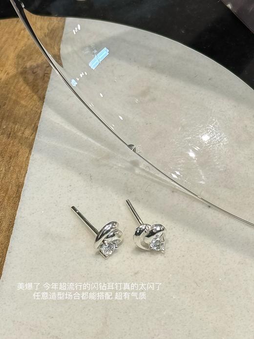 点击购买！耳洞养护专家推荐👩⚕️【足银养耳流光银豆/‎闪钻两心相悦耳钉】 商品图5