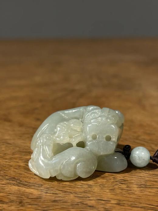 和田白玉镂雕子母瑞狮吊坠，顺丰包邮 商品图5