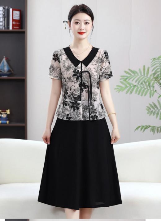 🔥【佐姿莎新中式妈妈裙装】✨岁月带走了妈妈年轻时的容颜，😍但也回馈了她们不一样的美、优雅知性 🏆宝子们，夏日已经至，总想为妈妈觅一件既洋气又舒适的美裙。 商品图6