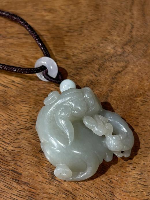 和田白玉镂雕子母瑞狮吊坠，顺丰包邮 商品图12