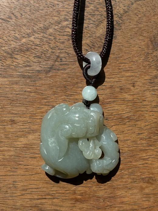 和田白玉镂雕子母瑞狮吊坠，顺丰包邮 商品图2