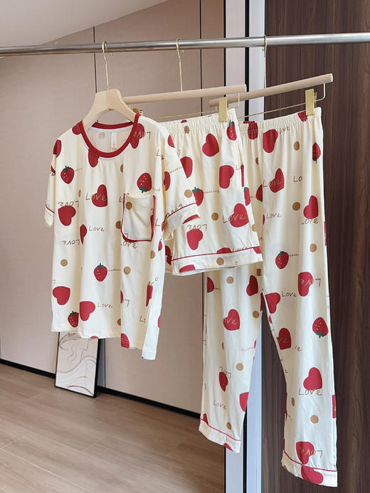 古今品牌直发❗️自带胸垫❗️100%纯棉系列❗️上海淮海路『古今@爱她系列睡衣三件套』 商品图5