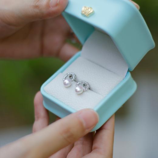 源头直采精挑级！耳钉&耳钩 馒头珠 淡水6-10mm 强光微微生长纹(下单5天左右发货) 商品图5