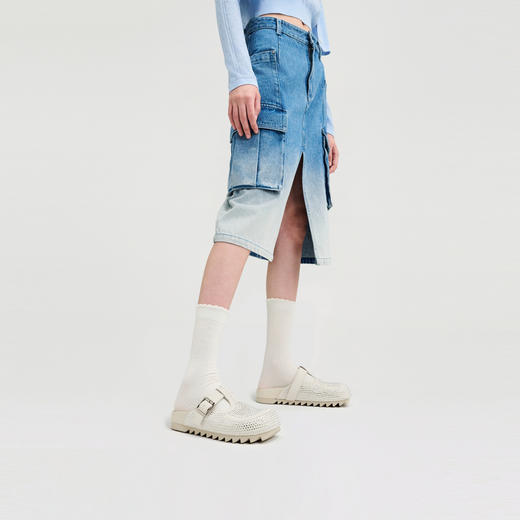 lost in echo2025春夏新款仿麂皮手工烫钻玛丽珍勃肯拖鞋一脚蹬女 商品图2