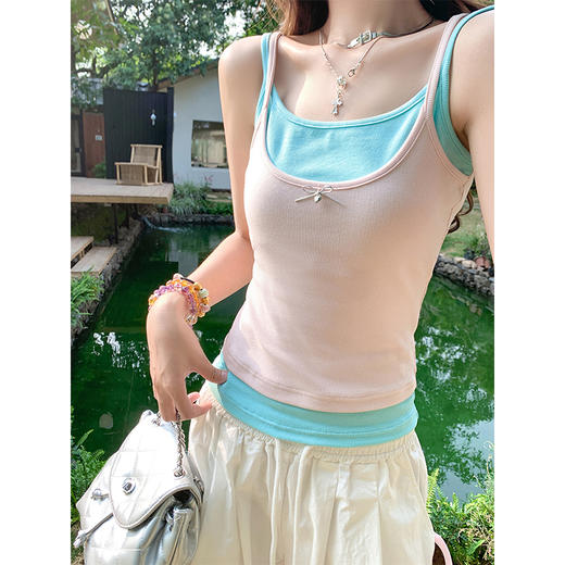 【110元任选2件】最后一波现货！假两件吊带背心 商品图3