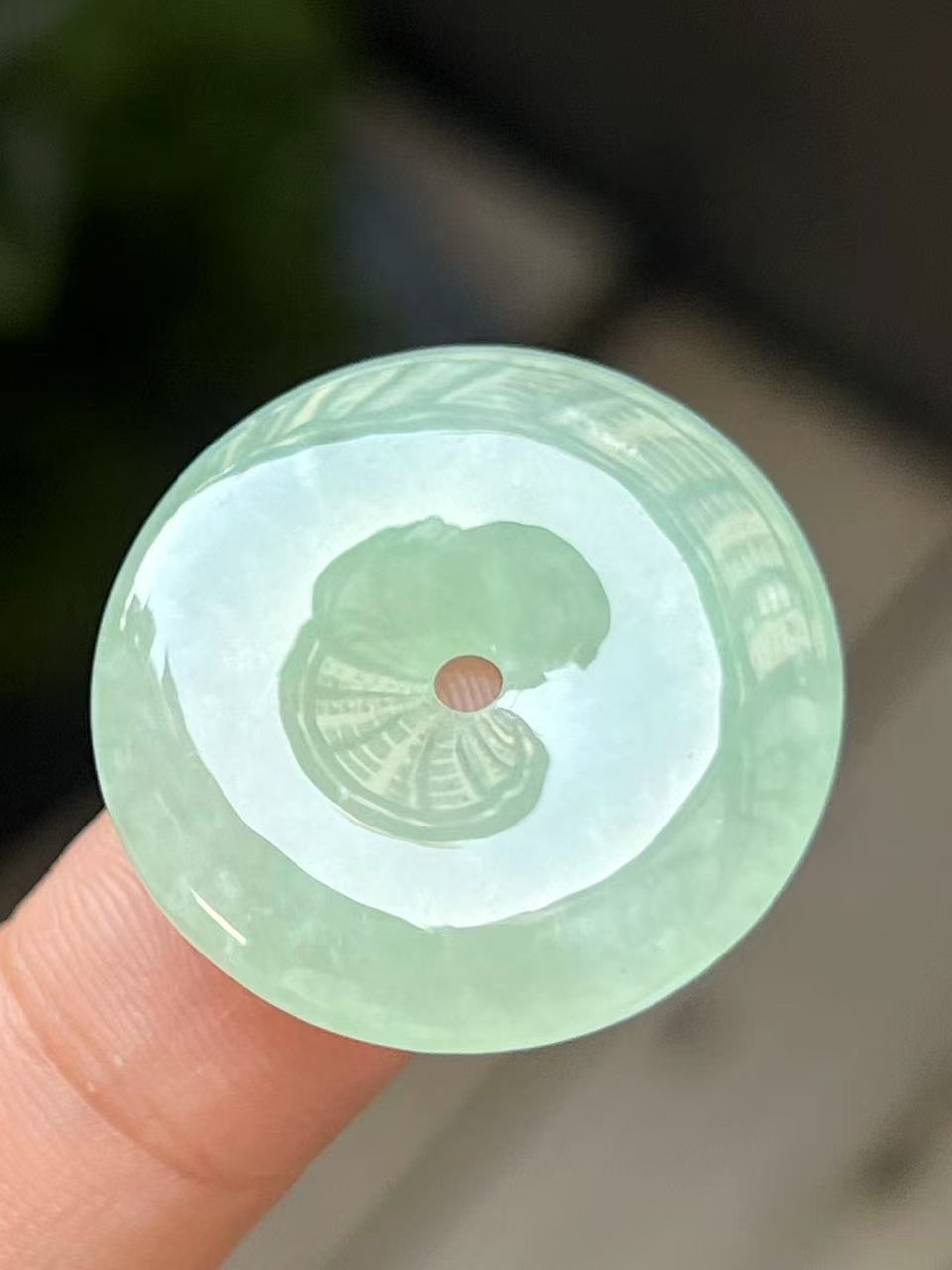 【云意轩】编号：9475  冰种甜绿平安扣天然翡翠 附证书