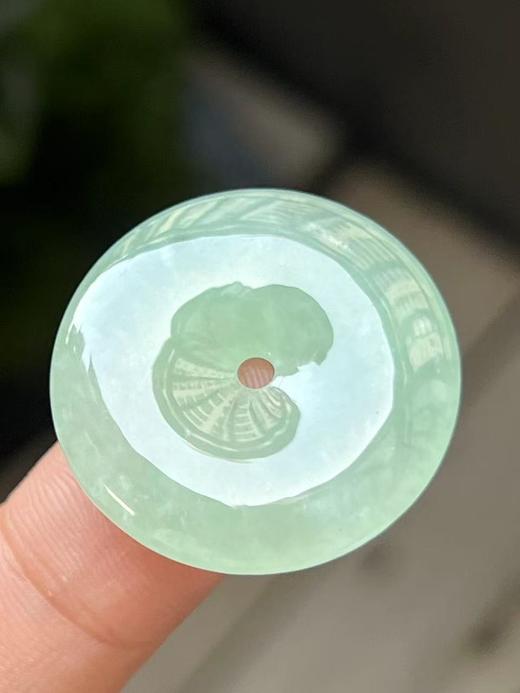 【云意轩】编号：9475  冰种甜绿平安扣天然翡翠 附证书 商品图0