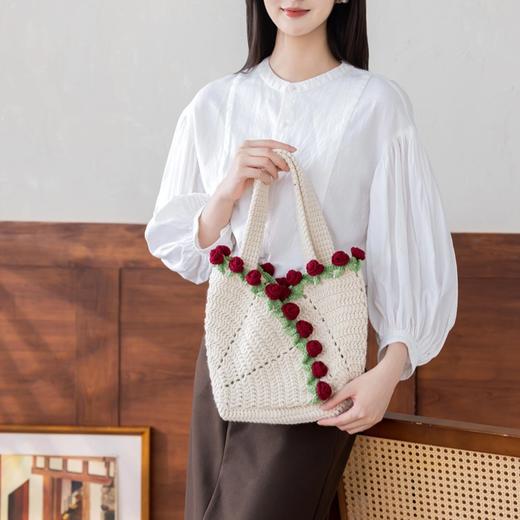 苏苏姐家玫瑰花朵包手工DIY编织钩针毛线团自制材料包 商品图1