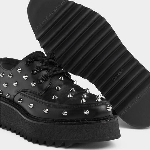 DSQUARED2 男士皮革铆钉休闲鞋 黑色 LUM0102 01502531 2124 商品图3