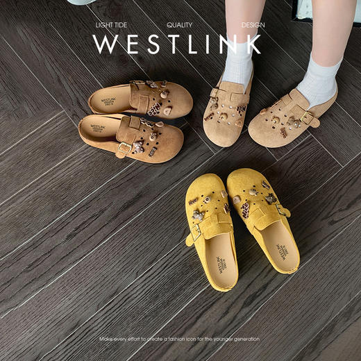 【限时秒杀】西遇勃肯鞋洞洞鞋女新款春夏可爱一脚蹬外穿凉拖包头半拖鞋V0056546 商品图0