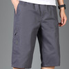 雀说男士过膝短裤七分夏天外穿全纯棉100%休闲纯色多口袋工装裤AL555 商品缩略图5