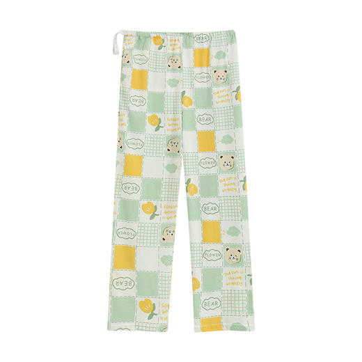 自然醒薄荷家居服孕妇睡裤女士长裤纯棉夏季全棉夏天长款可调节月子产后薄款家居裤QH 商品图9