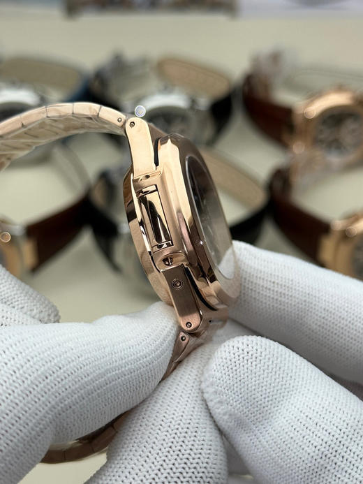 3K厂V3升级版薄薄薄！真功能，真小秒！百达翡丽鹦鹉螺5980多功能计时腕表【表壳】腕表尺寸40.5毫米，厚度为全网最薄仅13.5毫米，同正品一致的枕型表壳采用正面拉丝❕❕❕ 商品图5